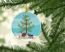 Load image into Gallery viewer, Ragdoll #3 Cat Merry Christmas Ornament - Round Ceramic Ornament – Artist-Designed Keepsake Decoration