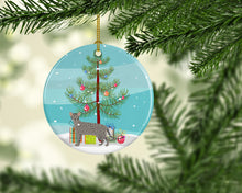 Load image into Gallery viewer, Safari #1 Cat Merry Christmas Ornament - Round Ceramic Ornament – Artist-Designed Keepsake Decoration