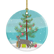 Load image into Gallery viewer, Safari #1 Cat Merry Christmas Ornament - Round Ceramic Ornament – Artist-Designed Keepsake Decoration