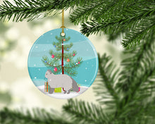 Load image into Gallery viewer, Selkirk Rex #2 Cat Merry Christmas Ornament - Round Ceramic Ornament – Artist-Designed Keepsake Decoration