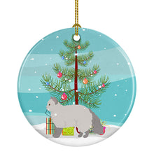 Load image into Gallery viewer, Selkirk Rex #2 Cat Merry Christmas Ornament - Round Ceramic Ornament – Artist-Designed Keepsake Decoration