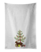 Load image into Gallery viewer, Suphalak Cat Merry Christmas White Kitchen Towel Set of 2