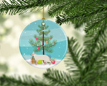 Load image into Gallery viewer, Tonkinese #2 Cat Merry Christmas Ornament - Round Ceramic Ornament – Artist-Designed Keepsake Decoration