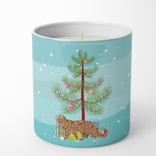 Load image into Gallery viewer, Toyger Cat Merry Christmas 10 oz Decorative Soy Candle