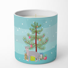 Load image into Gallery viewer, Ukrainian Levkoy Cat Merry Christmas 10 oz Decorative Soy Candle