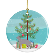 Load image into Gallery viewer, Ukrainian Levkoy #2 Cat Merry Christmas Ornament - Round Ceramic Ornament – Artist-Designed Keepsake Decoration