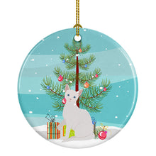 Load image into Gallery viewer, Arabian Mau Cat Merry Christmas Ornament - Round Ceramic Ornament – Artist-Designed Keepsake Decoration