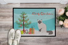 Load image into Gallery viewer, Birman Cat Merry Christmas Doormat - 18x27 Decorative Floor Mat – Indoor/Outdoor Rug with Artistic Flair CK4748MAT