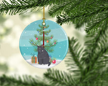 Load image into Gallery viewer, British Shorthair #2 Cat Merry Christmas Ornament - Round Ceramic Ornament – Artist-Designed Keepsake Decoration