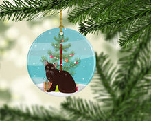 Load image into Gallery viewer, Burmese #1 Cat Merry Christmas Ornament - Round Ceramic Ornament – Artist-Designed Keepsake Decoration