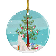 Load image into Gallery viewer, Burmilla #1 Cat Merry Christmas Ornament - Round Ceramic Ornament – Artist-Designed Keepsake Decoration