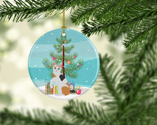 Load image into Gallery viewer, Japanese Bobtail Cat Merry Christmas Ornament - Round Ceramic Ornament – Artist-Designed Keepsake Decoration