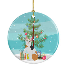 Load image into Gallery viewer, Japanese Bobtail Cat Merry Christmas Ornament - Round Ceramic Ornament – Artist-Designed Keepsake Decoration