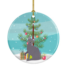 Load image into Gallery viewer, Korat Cat Merry Christmas Ornament - Round Ceramic Ornament – Artist-Designed Keepsake Decoration