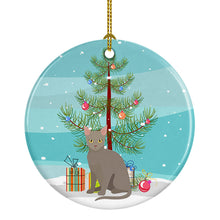 Load image into Gallery viewer, Malayan Cat Merry Christmas Ornament - Round Ceramic Ornament – Artist-Designed Keepsake Decoration