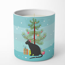 Load image into Gallery viewer, Ojos Azules Cat Merry Christmas 10 oz Decorative Soy Candle