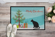 Load image into Gallery viewer, Ojos Azules Cat Merry Christmas Doormat - 18x27 Decorative Floor Mat – Indoor/Outdoor Rug with Artistic Flair CK4781MAT
