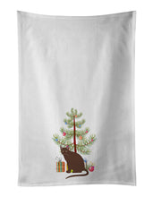 Load image into Gallery viewer, Raas Cat Merry Christmas White Kitchen Towel Set of 2