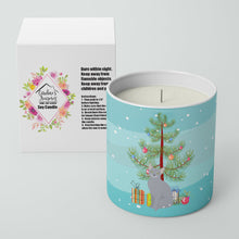 Load image into Gallery viewer, Russian Blue Cat Merry Christmas 10 oz Decorative Soy Candle
