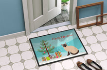 Load image into Gallery viewer, Siamese Traditional Cat Merry Christmas Doormat - 18x27 Decorative Floor Mat – Indoor/Outdoor Rug with Artistic Flair CK4793MAT