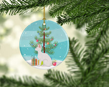 Load image into Gallery viewer, Sphynx #3 Cat Merry Christmas Ornament - Round Ceramic Ornament – Artist-Designed Keepsake Decoration