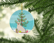 Load image into Gallery viewer, Tonkinese Cat Merry Christmas Ornament - Round Ceramic Ornament – Artist-Designed Keepsake Decoration