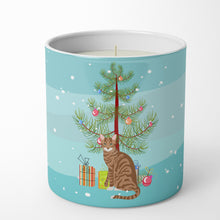 Load image into Gallery viewer, Toyger Cat Merry Christmas 10 oz Decorative Soy Candle