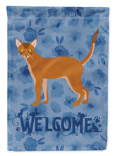 Load image into Gallery viewer, Red Abyssinian Cat Welcome Flag Canvas House Size CK4811CHF