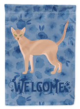 Load image into Gallery viewer, Fawn Abyssinian Cat Welcome Flag Canvas House Size CK4812CHF