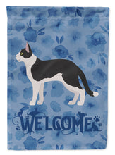 Load image into Gallery viewer, Bicolour Aegean Cat Welcome Flag Canvas House Size CK4815CHF