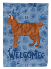Load image into Gallery viewer, American Bobtail #2 Cat Welcome Flag Canvas House Size CK4817CHF