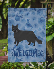 Load image into Gallery viewer, Black Chantilly Tiffany Cat Welcome Garden Flag - Outdoor Decorative Yard Flag CK4847GF