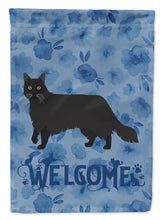 Load image into Gallery viewer, Black Chantilly Tiffany Cat Welcome Garden Flag - Outdoor Decorative Yard Flag CK4847GF