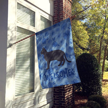 Load image into Gallery viewer, Chausie Black Cat Welcome Flag Canvas House Size CK4851CHF