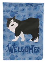 Load image into Gallery viewer, Cymric Cat Welcome Garden Flag - Outdoor Decorative Yard Flag CK4865GF