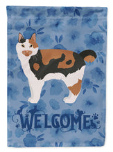 Load image into Gallery viewer, Cymric #2 Cat Welcome Flag Canvas House Size CK4866CHF