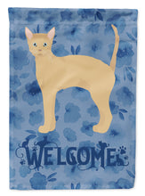 Load image into Gallery viewer, German Rex #2 Cat Welcome Garden Flag - Outdoor Decorative Yard Flag CK4893GF