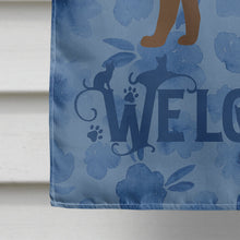Load image into Gallery viewer, Havana Brown Cat Welcome Flag Canvas House Size CK4895CHF