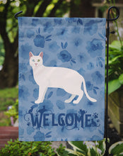 Load image into Gallery viewer, Khao Manee #1 Cat Welcome Garden Flag - Outdoor Decorative Yard Flag CK4900GF