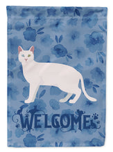 Load image into Gallery viewer, Khao Manee #1 Cat Welcome Garden Flag - Outdoor Decorative Yard Flag CK4900GF