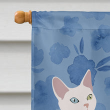 Load image into Gallery viewer, Khao Manee #2 Cat Welcome Flag Canvas House Size CK4901CHF