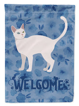 Load image into Gallery viewer, Khao Manee #2 Cat Welcome Flag Canvas House Size CK4901CHF