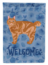 Load image into Gallery viewer, Kurilian Bobtail Cat Welcome Garden Flag - Outdoor Decorative Yard Flag CK4906GF