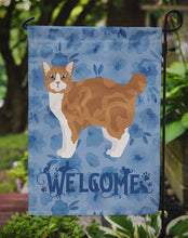 Load image into Gallery viewer, Manx #2 Cat Welcome Garden Flag - Outdoor Decorative Yard Flag CK4919GF