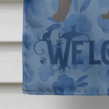 Load image into Gallery viewer, Nebelung #1 Cat Welcome Flag Canvas House Size CK4927CHF