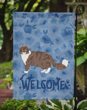 Load image into Gallery viewer, Norwegian Forest Cat Welcome Garden Flag - Outdoor Decorative Yard Flag CK4930GF