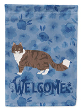 Load image into Gallery viewer, Norwegian Forest Cat Welcome Garden Flag - Outdoor Decorative Yard Flag CK4930GF