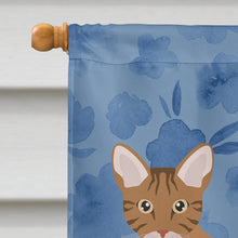 Load image into Gallery viewer, Ocicat Cat Welcome Flag Canvas House Size CK4932CHF