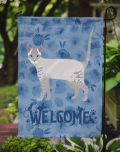 Load image into Gallery viewer, Ojos Azules Cat Welcome Garden Flag - Outdoor Decorative Yard Flag CK4933GF