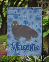 Load image into Gallery viewer, Black Persian Traditional Cat Welcome Garden Flag - Outdoor Decorative Yard Flag CK4946GF